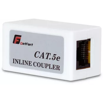 GETFORT RJ45 Cat.5e UTP Inline-koppeling female-to-female (Zwart)