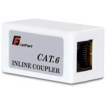 GETFORT RJ45 Cat.6 UTP inline koppelstuk bus naar bus zwart