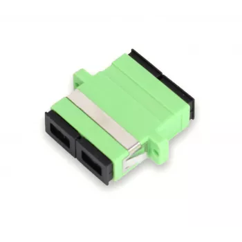 GETFORT SC/APC duplex glasvezeladapter, singlemode, groen, flens-paneelmontage