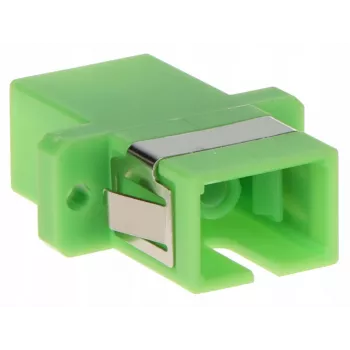 GETFORT SC/APC simplex glasvezeladapter, singlemode, groen, flensmontage