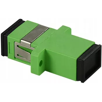 GETFORT SC/APC simplex glasvezeladapter, singlemode, groen, flensmontage