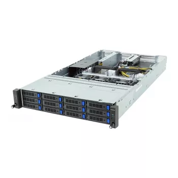 Gigabyte R243-EG0-AAL1 2U rack server barebone, single SP6, AMD EPYC 8004, 12x DDR5, 12x 3,5 inch hot-swap, 2x 10GbE, redundante 850W