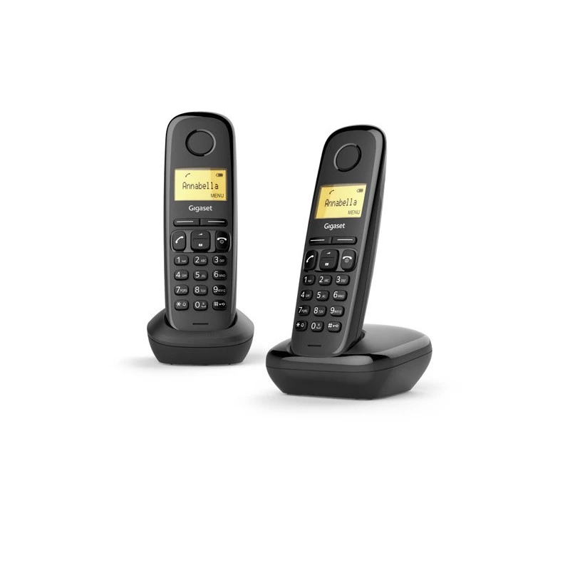 Gigaset A170 Duo Zwart DECT draadloze telefoon met antwoordapparaat, 2 handsets, ECO DECT