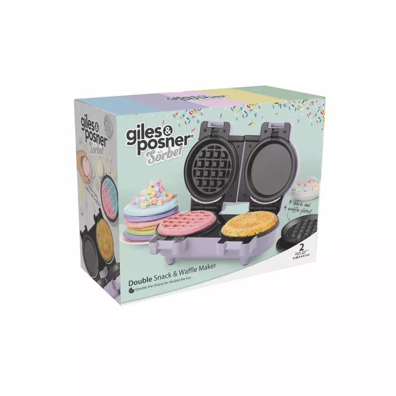 Giles & Posner EK5923GSPPVDE dubbele snack- en wafelijzer