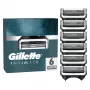 Gillette Intimate scheermesjes navulverpakking, 6 mesjes, zwart, scheren van mannelijke intieme beharing