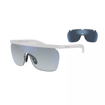 Giorgio Armani heren zonnebril AR8169-5344D6 vierkant montuur transparant grijs donkergrijs UV400