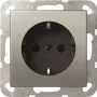 Gira 4188600 SCHUKO System 55 RVS stopcontact-inzetstuk