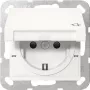 Gira 441427 SCHUKO-stopcontact met klepdeksel, System 55, zuiverwit