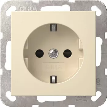 GIRA 445301 SCHUKO-stopcontact met shutter, System 55, crème