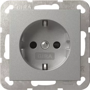 GIRA 445326 SCHUKO stopcontact SH System 55 F alu