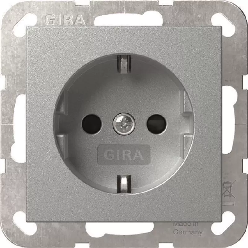 GIRA 445326 SCHUKO stopcontact SH System 55 F alu