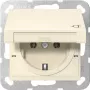 Gira 445401 SCHUKO stopcontact met klepdeksel, System 55, cremewit glanzend