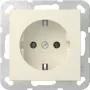 Gira 446601 SCHUKO stopcontact inbouw zonder klauwen System 55 cremewit glanzend