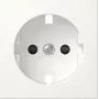 Gira 492103 afdekking voor SCHUKO-stopcontact met klepdeksel, System 55, zuiverwit