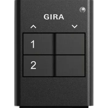 GIRA 535210 draadloze handzender voor System 3000, 2-kanaals draadloos, batterijgevoed, wit