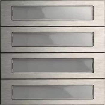 Gira oproepknopmodule 4-voudig System 106 edelstaal 5534920