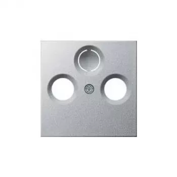 Gira afdekking voor TV/radio-aansluitdoos, System 55, aluminium 086926