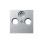 Gira afdekking voor TV/radio-aansluitdoos, System 55, aluminium 086926