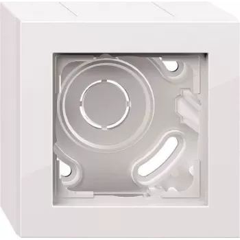 Gira E2 opbouwbehuizing 1-voudig met frame, zuiverwit 106129