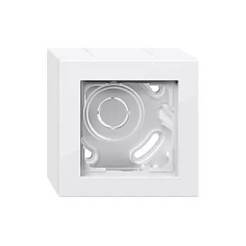Gira E2 opbouwbehuizing 1-voudig met frame, zuiverwit 106129