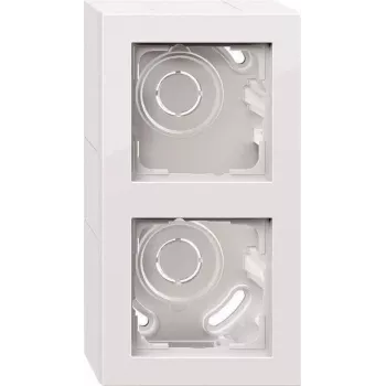 Gira E2 opbouwbehuizing, 2-voudig met frame, reinwit 106229