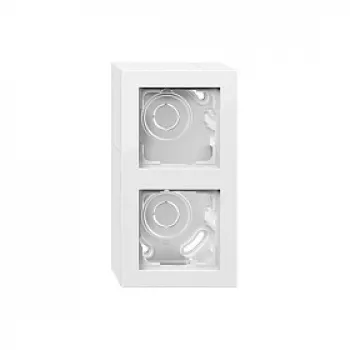 Gira E2 opbouwbehuizing, 2-voudig met frame, reinwit 106229