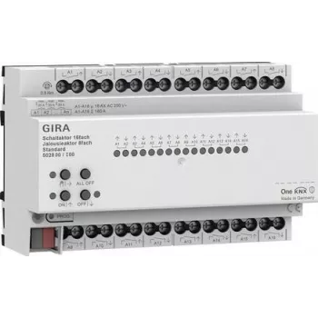 Gira KNX schakel- en jaloezie-/rolluikactor 16/8-voudig 16 A REG Plus met KNX Secure 502800