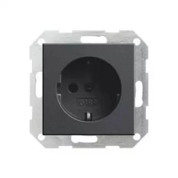 Gira Schuko stopcontactinzet, System 55, antraciet 018828