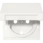 Gira 492227 afdekking met klepdeksel voor SCHUKO-stopcontact, zuiverwit mat
