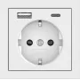 Gira SCHUKO stopcontact met USB-voeding, 2x USB-A 5V 2,1A, inbouw, reinwit glanzend 245970