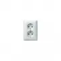 Gira Standard 55 afdekraam voor Schuko dubbel stopcontact, reinwit zijdeglans (0780 04)