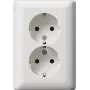 Gira Standard 55 dubbel SCHUKO-stopcontact zuiverwit mat (078804)