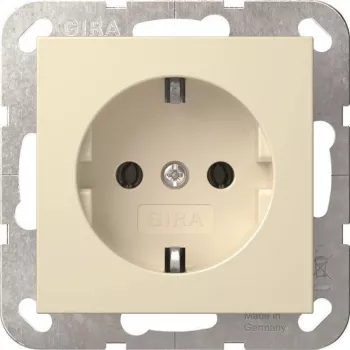 Gira System 55 SCHUKO stopcontact cremewit (418801)