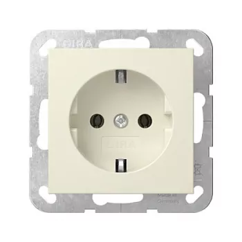 Gira System 55 SCHUKO stopcontact cremewit (418801)