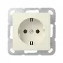 Gira System 55 SCHUKO stopcontact cremewit (418801)