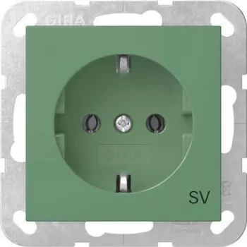 Gira System 55 SCHUKO stopcontact-inzet met verhoogde aanraakbeveiliging, groen 4188107