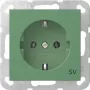 Gira System 55 SCHUKO stopcontact-inzet met verhoogde aanraakbeveiliging, groen 4188107