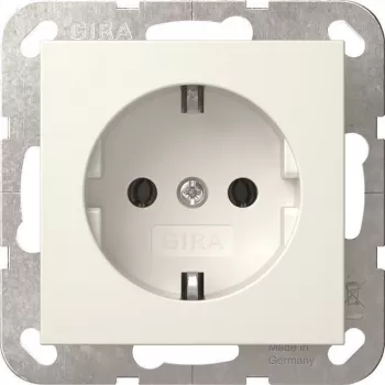 Gira System 55 SCHUKO stopcontact, zuiverwit, inbouw, 16 A 446603