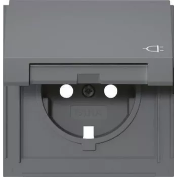 Gira TX_44 SCHUKO-stopcontactafdekking met klepdeksel, antraciet 492267