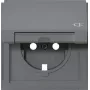 Gira TX_44 SCHUKO-stopcontactafdekking met klepdeksel, antraciet 492267