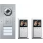 GIRA bedraad videodeurbel-intercom compleet set voor 2-onder-1-kap woning, aluminium