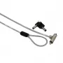 GIZZU 1,8 m wedge-kabelslot met 2 sleutels voor apparaten met Noble-Wedge-slot - zwart