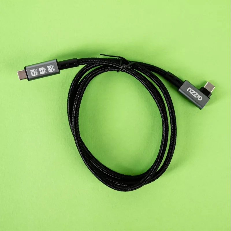 Gizzu 100W 10Gbps Type-C haakse kabel 1m