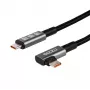 Gizzu 100W 10Gbps Type-C haakse kabel 1m