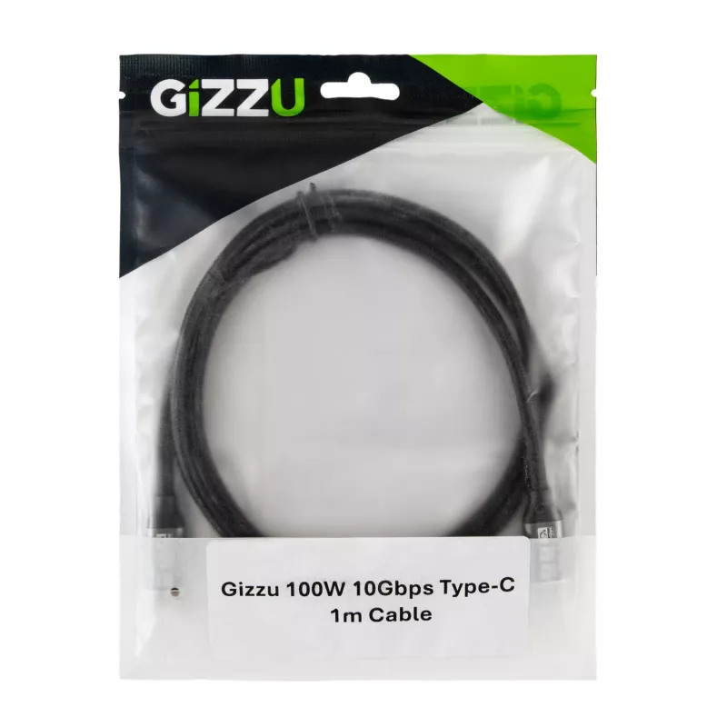 GIZZU 100W 10Gbps USB-C kabel 2m