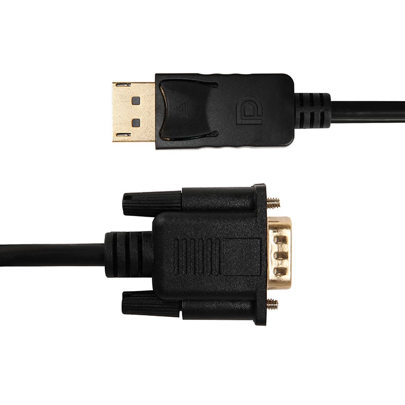 Gizzu 1080P DisplayPort-naar-VGA-kabel 1,8 m poly