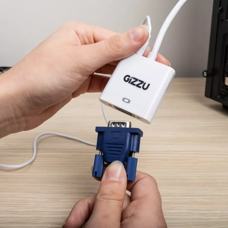 Gizzu 1080P HDMI naar VGA-adapter met audio