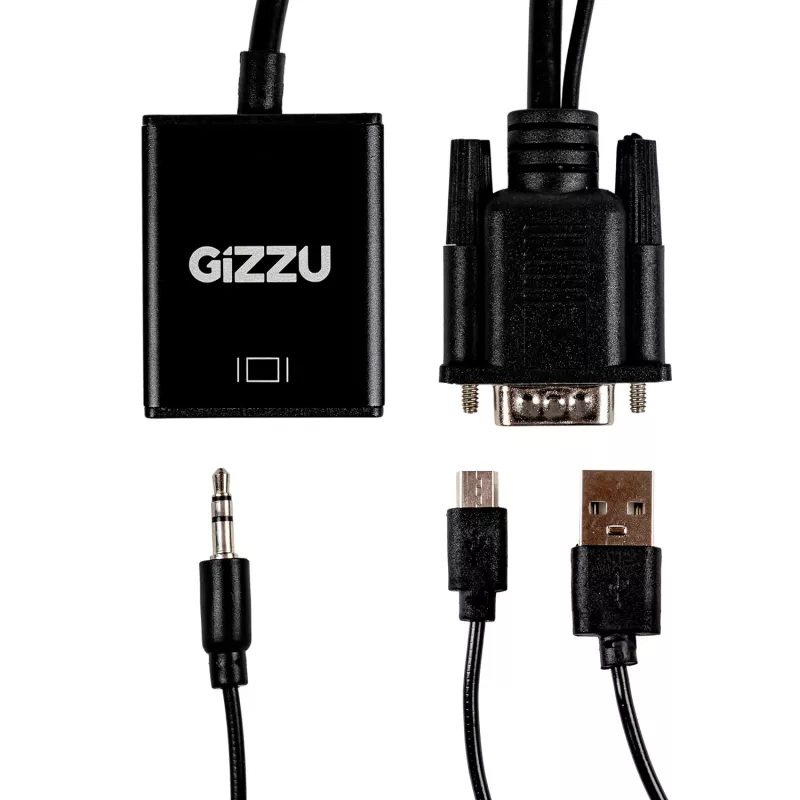 Gizzu 1080P VGA-naar-HDMI-adapter met audio