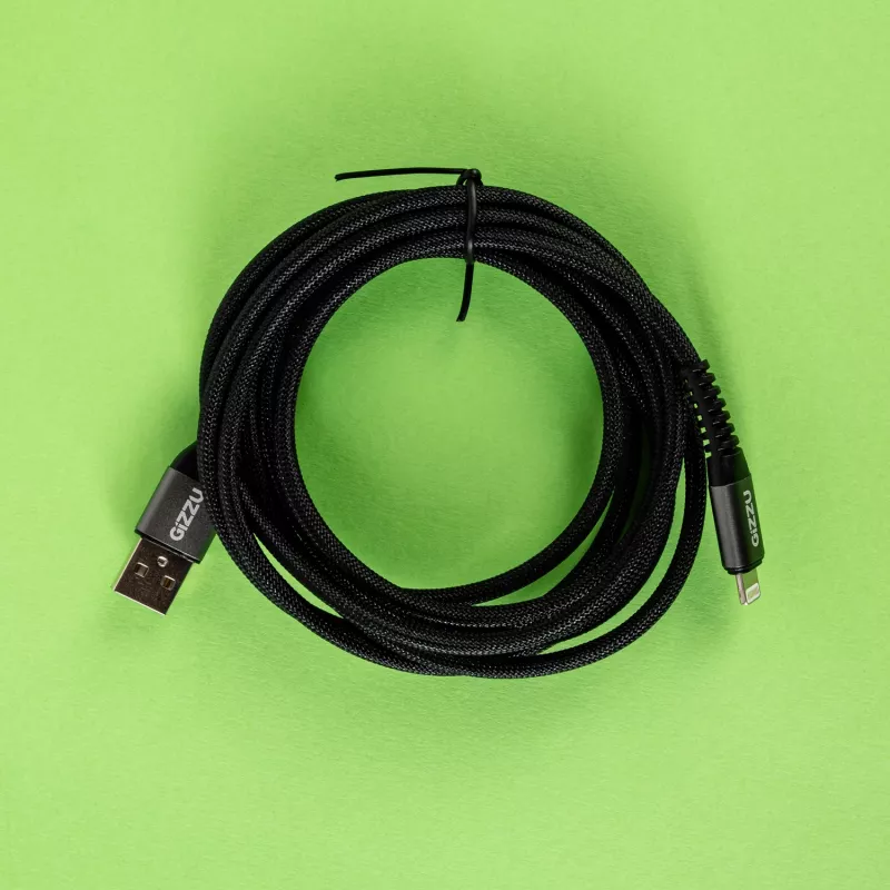 GIZZU 12W USB-naar-Lightning kabel 2 m – MFi-gecertificeerd snel opladen en synchroniseren
