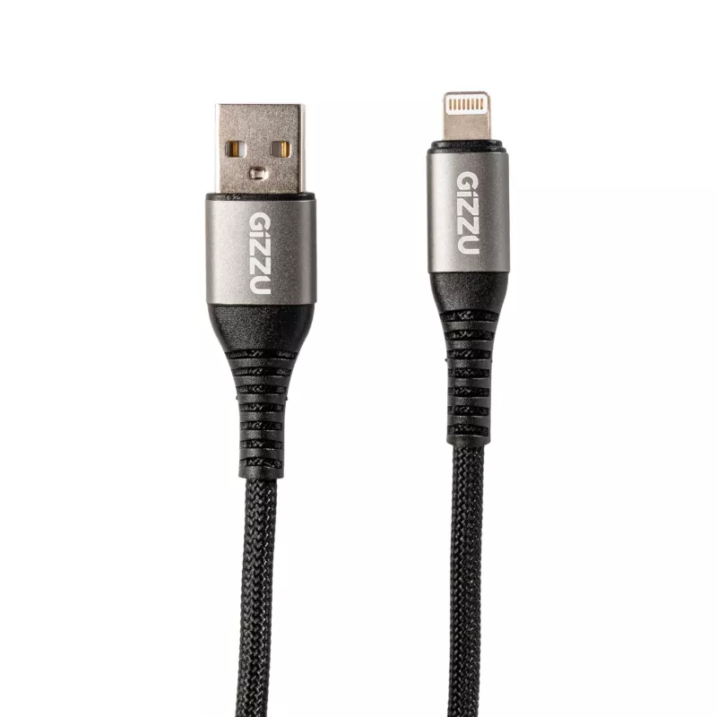 GIZZU 12W USB-naar-Lightning kabel 2 m – MFi-gecertificeerd snel opladen en synchroniseren